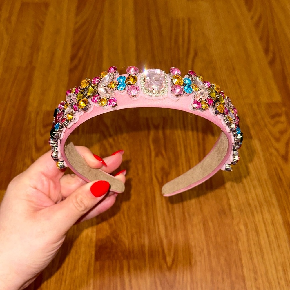 Multicolor rhinestone headband